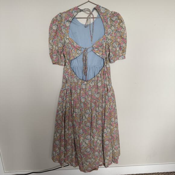 Anthropologie En Saison Women Cottagecore Dress Large Midi Peasant Boho Romantic - Picture 8 of 8